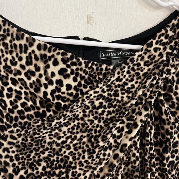 Jessica Howard Leopard Print Dress 14P NWT - Picture 2 of 10